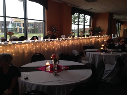 Head Table Lighting Only - Idea Gallery - Brown and White Wedding decor ideas